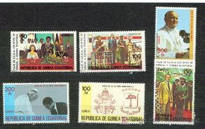 Selos: 2 series completas de Guinea Ecuatorial. Nuevas sin fijasellos. Edifil 27/9 y 32/4.